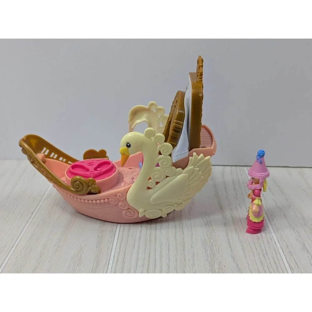 Fisher Price Precious Places Imaginext Princess Swan Boat Vehicle w/ Figure‎